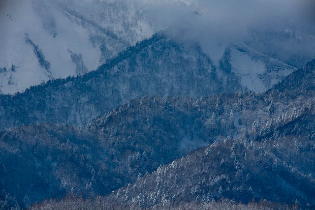 Landscape image shot with 400mm lens in Japan