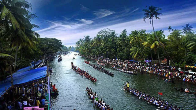 Onam race aerial