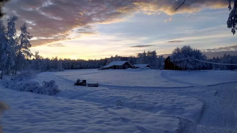 The winter landscape of Lapland, Finland