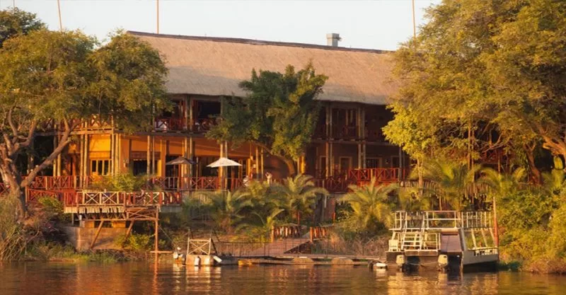 The warm hue over aha Marina Chobe Lodge