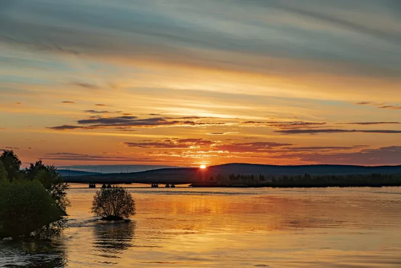 The incredible Midnight Sun view from Lapland