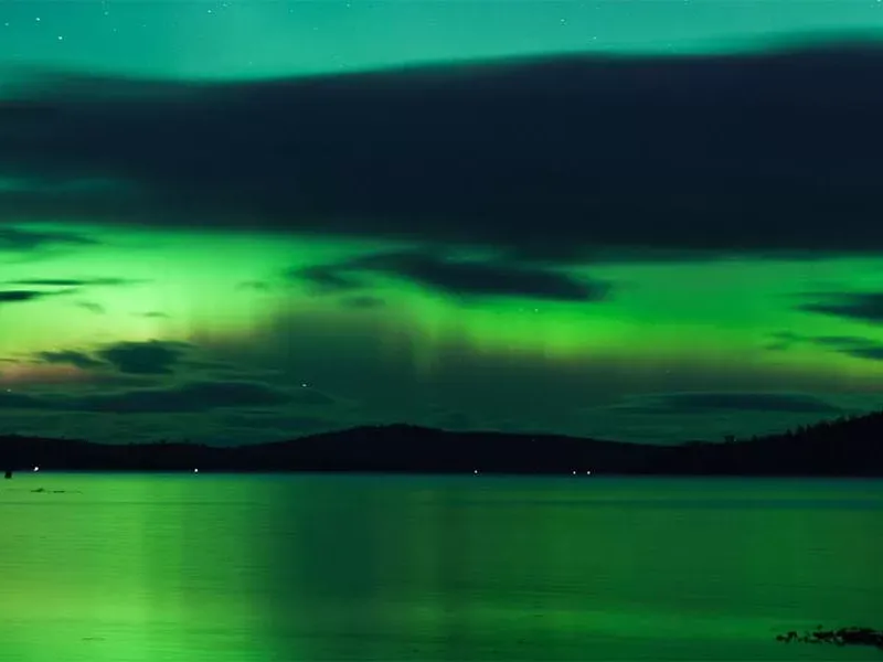 Southern lights or Aurora Australis in Tasmania