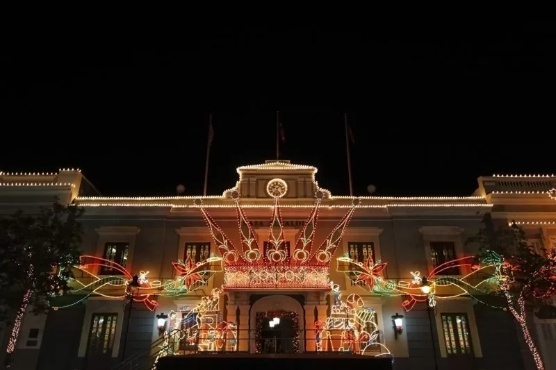 The City Hall in San Juan during Christmas