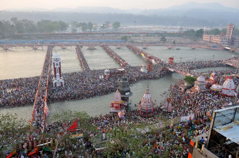 A procession of Kumbh Mela