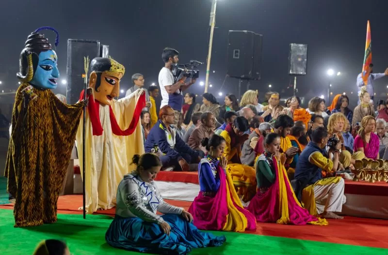 Religious performance at Kumbh Mela