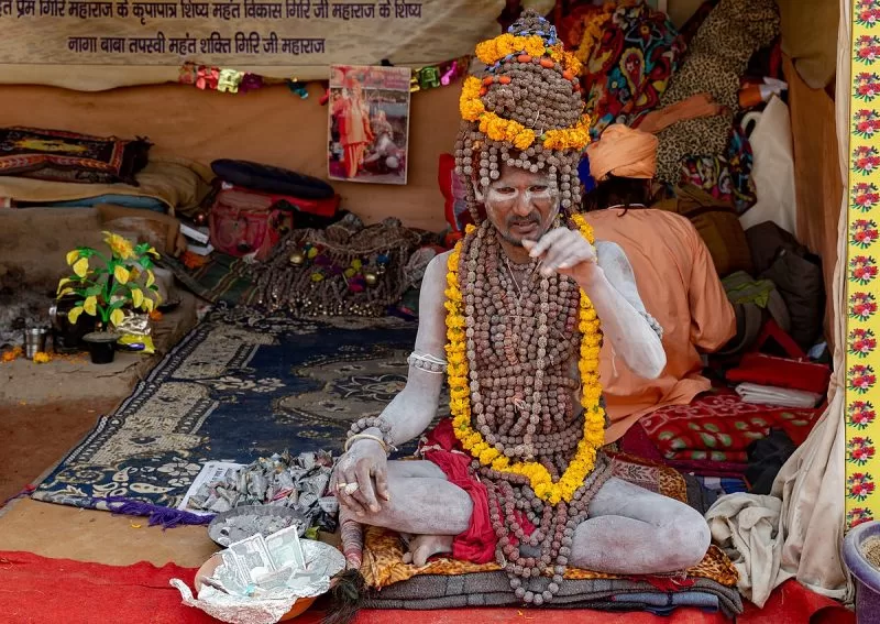 Sadhu visiting the Kumbh Mela