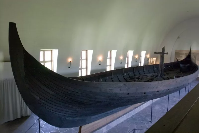 A treasured antique ship displayed in the museum