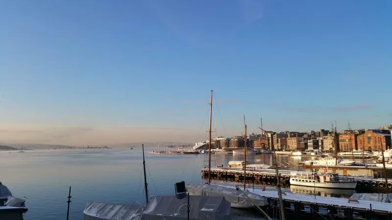 The beautiful view of Oslo's harbor
