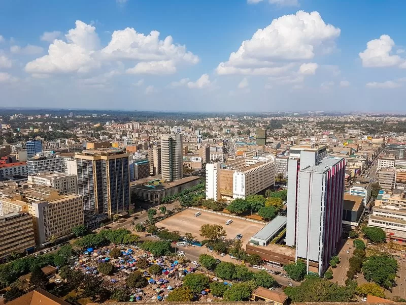 Panoramic skyline of Nairobi