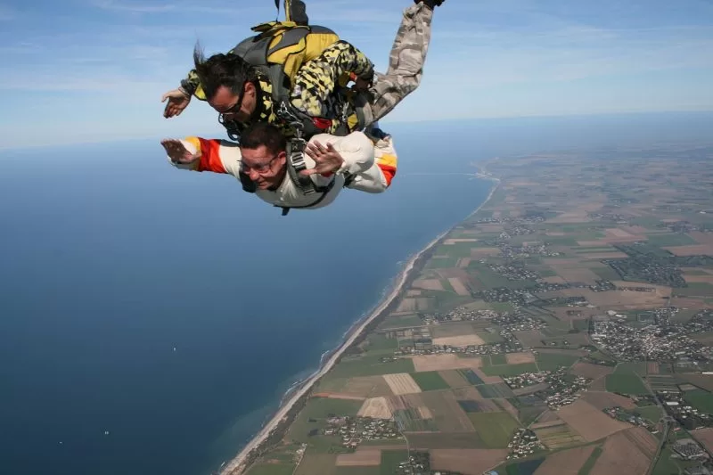The extreme skydiving sport