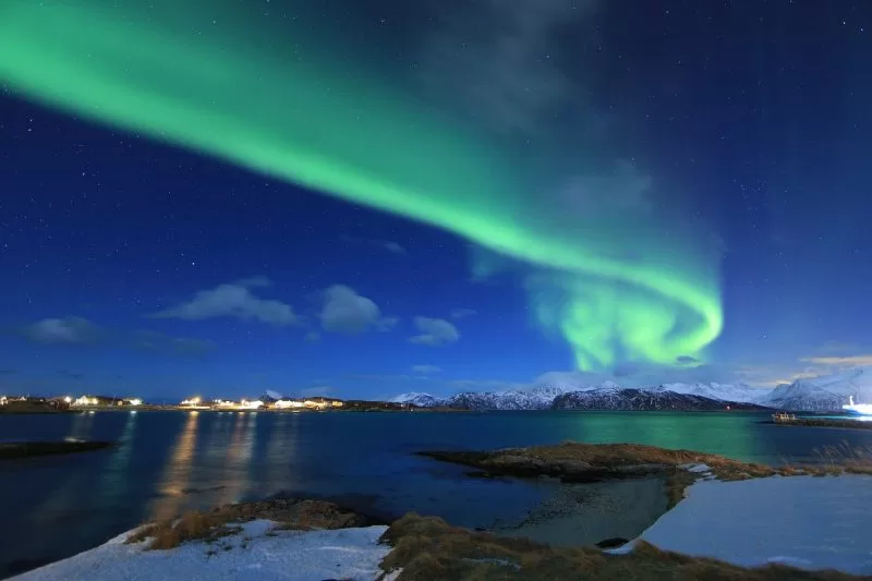 The northern lights seen in Tromso