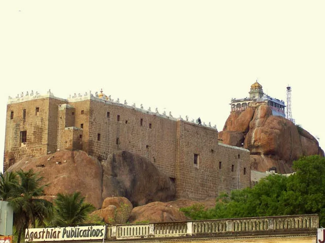 the rock fort temple in Tiruchirapalli, Tamil Nadu