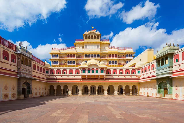 chandra mahal palace or city palace in jaipur, rajasthan