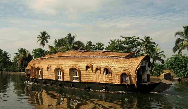 houseboat on backwaters of cochin, kerala