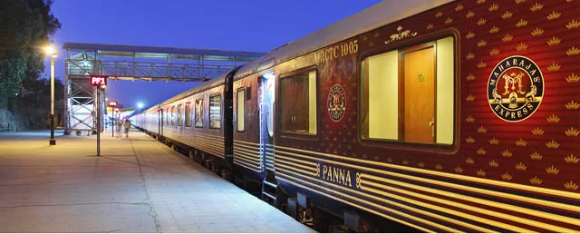 the maharaja express ready for its journey from platform 1