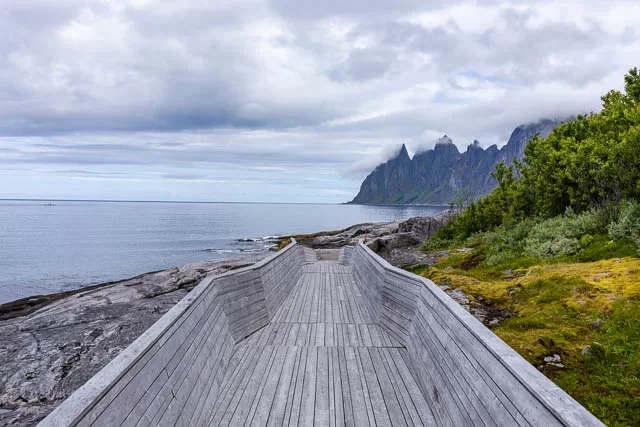 dragons teeth rocks on senja island, norway