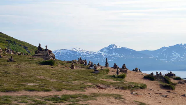 mount storsteinen near tromso city, norway