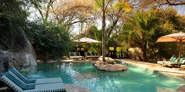 pool in idube game reserve lodge, greater kruger national park, south africa