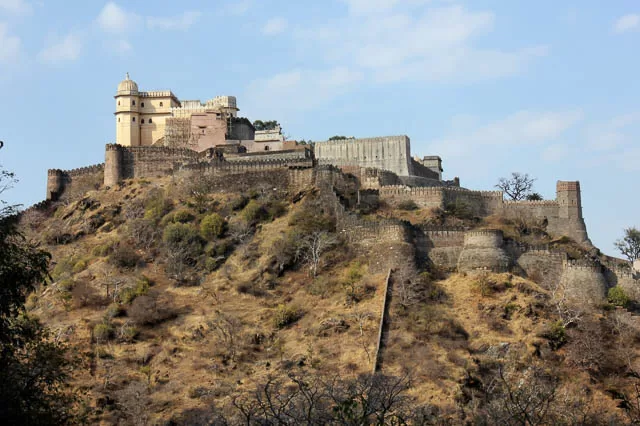 kumbhalgarh fort on the western range of aravalli hills near udaipur, rajasthan