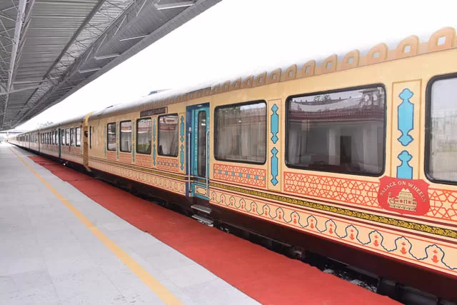 the outside of palace on wheels luxury train