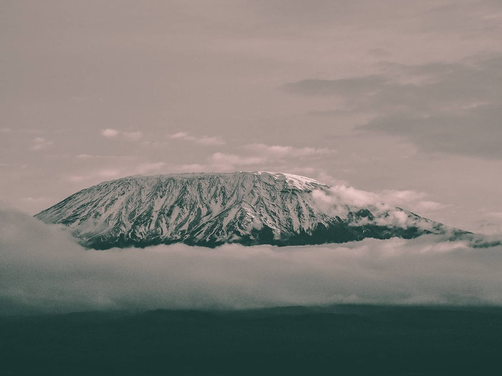 Active volcano of africa mount kilimanjaro
