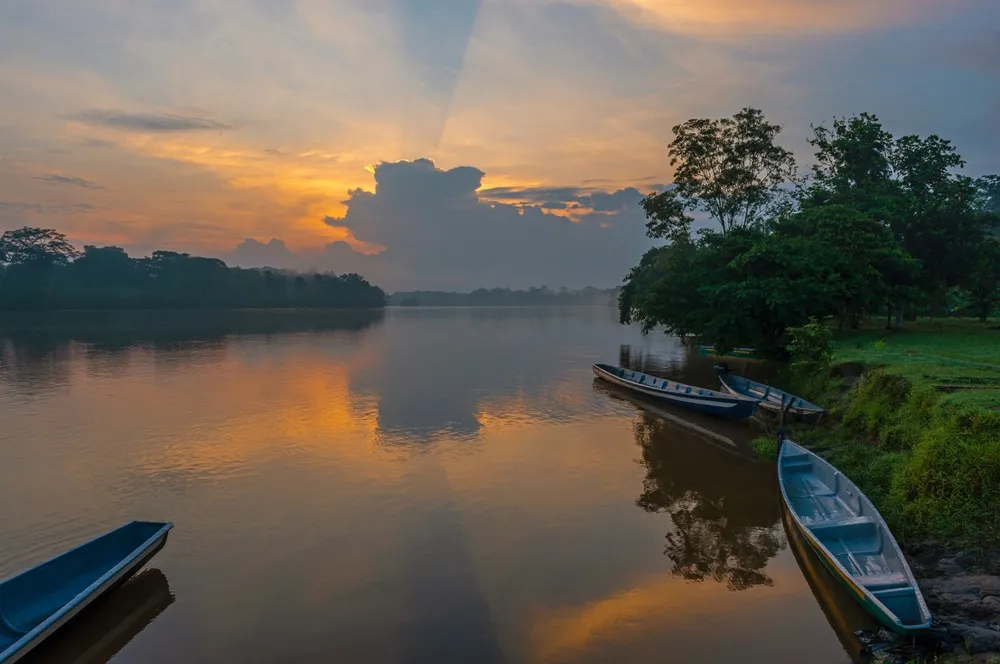 Blackwater lagoons in Cuyabeno.