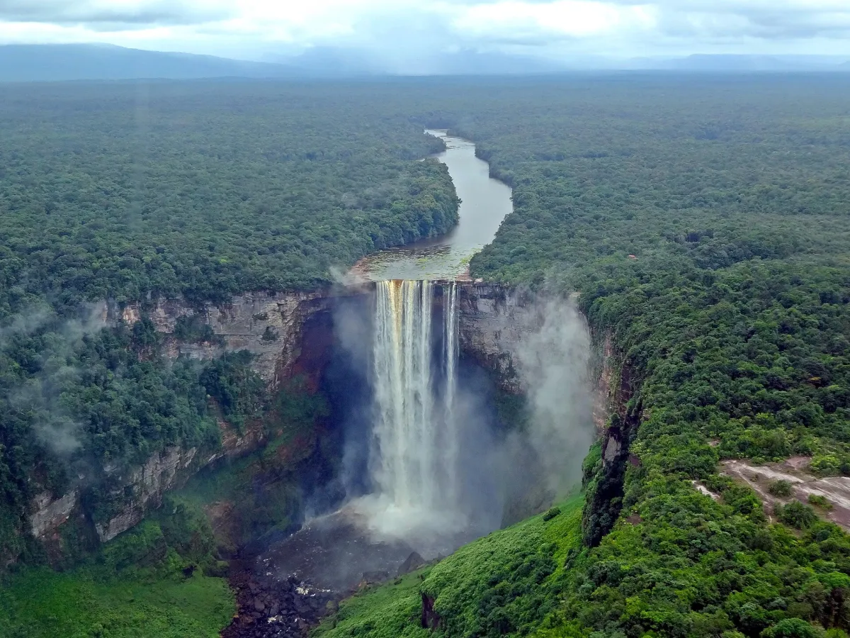Kaieteur Falls — the world's highest single-drop falls.