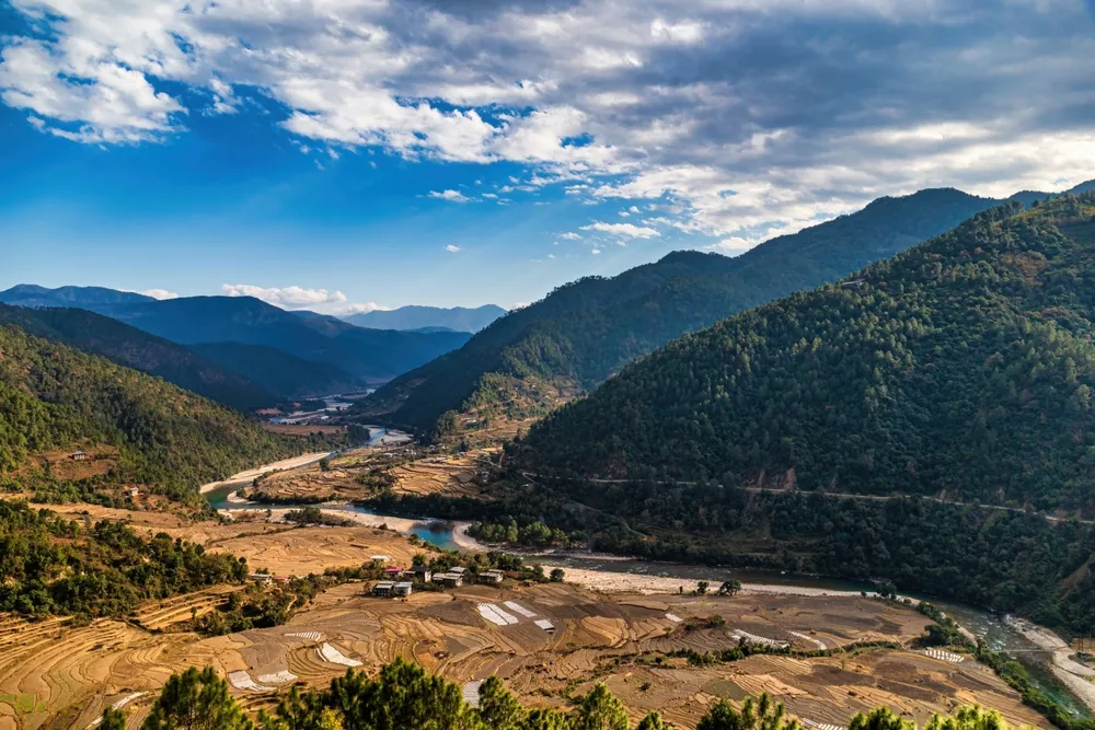 Punakha — river valley.