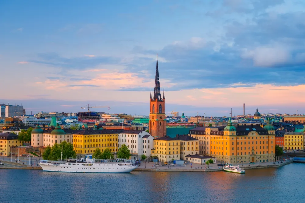 The waterfront and old town of Stockholm.