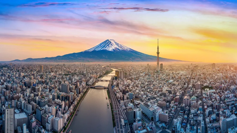 The Tokyo skyline.