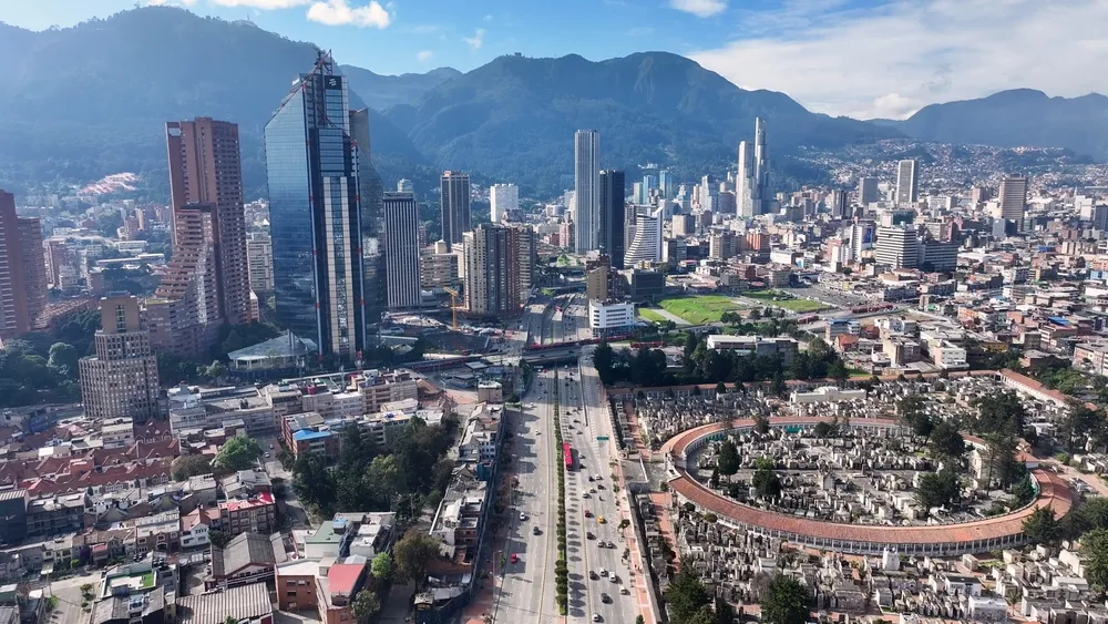 The high Andean capital of Bogotá.
