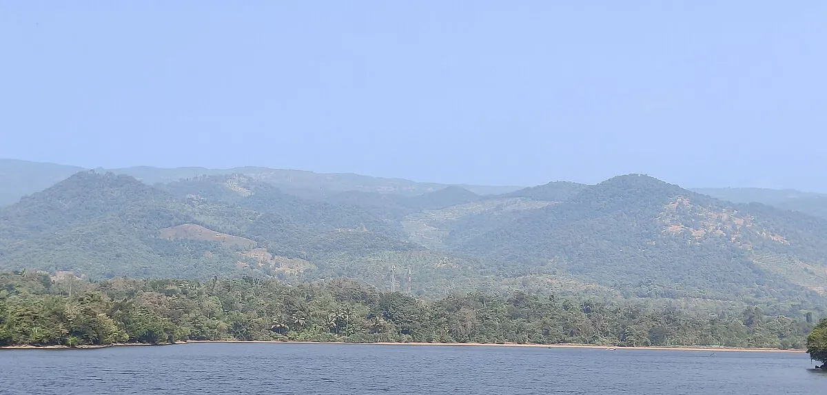 The Sahyadri escarpment rising behind Konkan lowland.